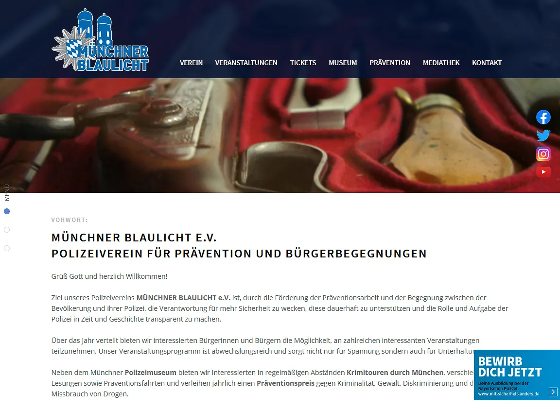 ÖÖÖWEBDESIGN, Stefan Hörömpö - Projekt: Münchner Blaulicht e.V. Polizeiverein
