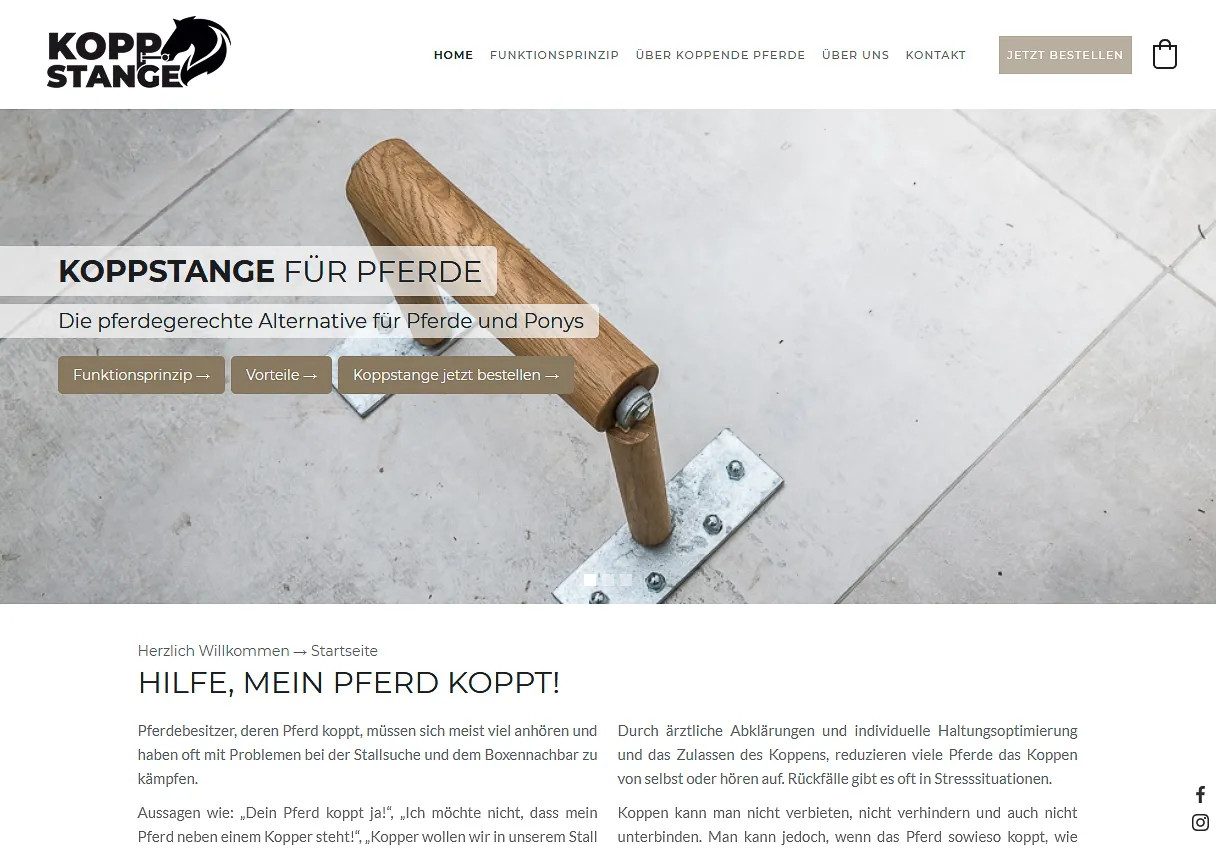 ÖÖÖWEBDESIGN, Stefan Hörömpö - Projekt: Koppstange für Pferde