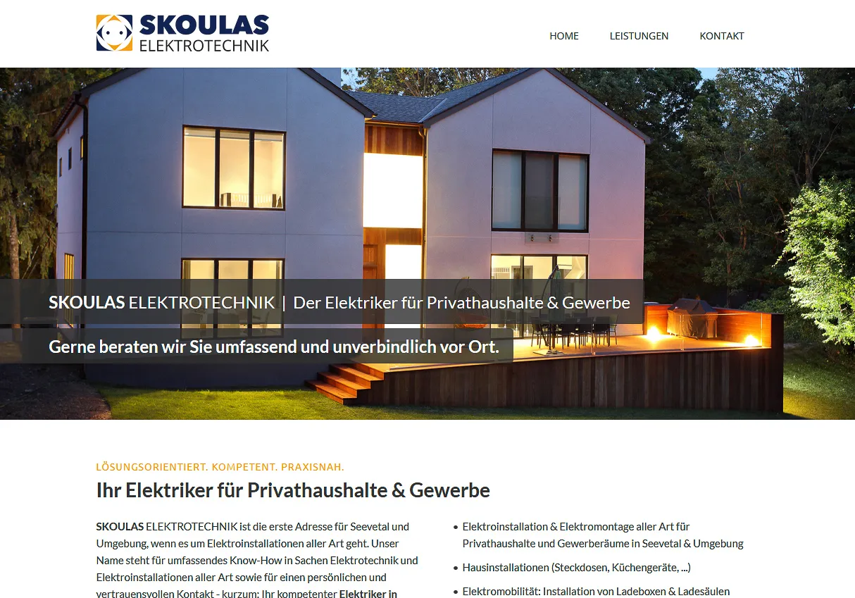 ÖÖÖWEBDESIGN, Stefan Hörömpö - Projekt: Skoulas Elektrotechnik